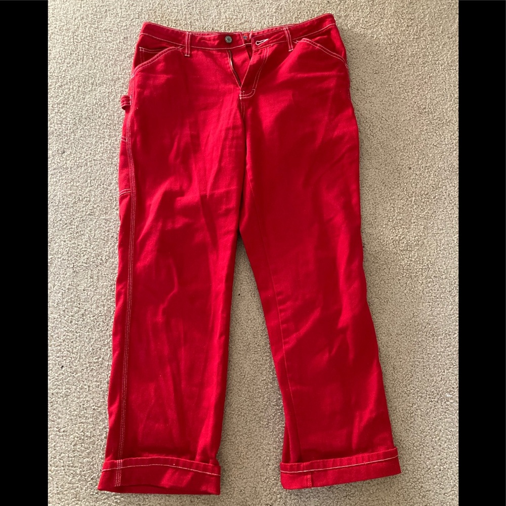 Red carpenter dickies pants
